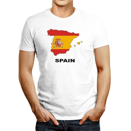 Polo de Hombre Idakoos Spaincountry Map Color Blanco L