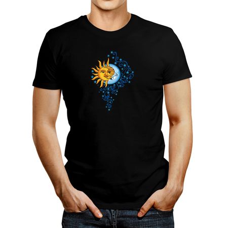 Polo de Hombre Idakoos The Moon Hugs The Sun Negro Xxxl