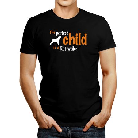 Polo de Hombre Idakoos The Perfect Child Is A Rottweiler Negro Xxxl