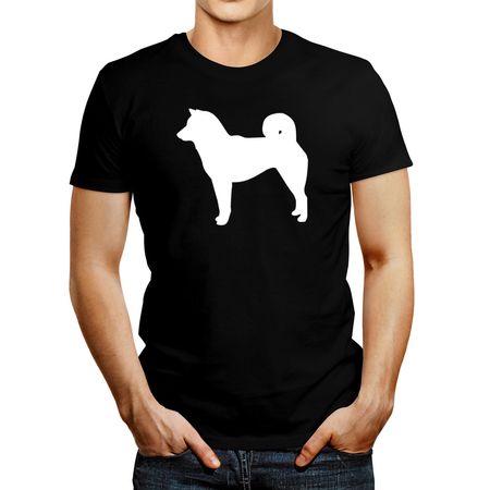 Polo de Hombre Idakoos Shiba Inu Silhouette Negro S