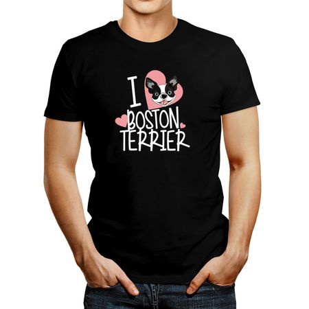 Polo de Hombre Idakoos I Love Boston Terrier 3 Negro XXXL