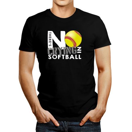 Polo de Hombre Idakoos There'S No Crying In Softball Negro S