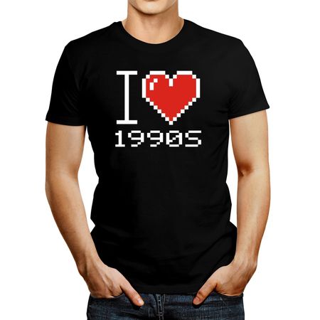 Polo de Hombre Idakoos I Love 1990S Pixelated Negro XXL