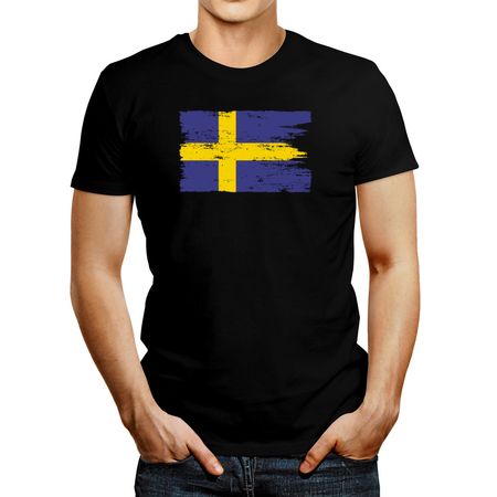 Polo de Hombre Idakoos Sweden Flag 2 Negro XS