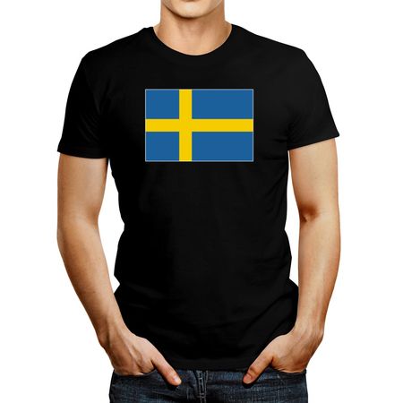 Polo de Hombre Idakoos Sweden Flag Negro XXL