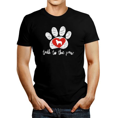 Polo de Hombre Idakoos Talk To The Paw Australian Shepherd 2 Negro XXL