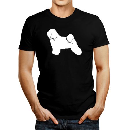 Polo de Hombre Idakoos Tibetan Terrier Silhouette Negro Xl