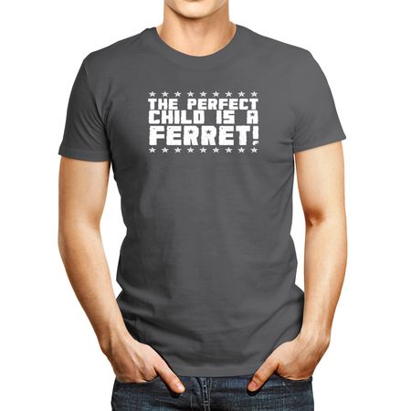 Polo de Hombre Idakoos The Perfect Child Is A Ferret Plateado Xxl