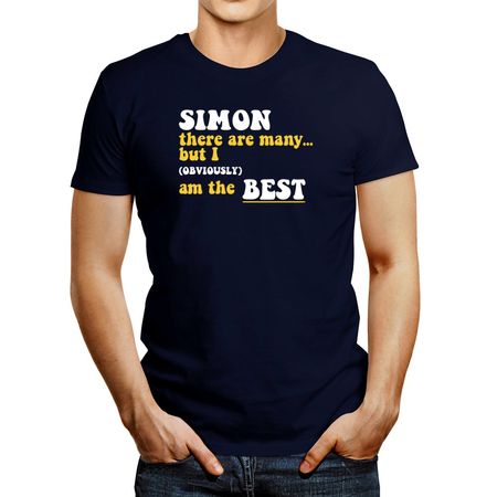 Polo de Hombre Idakoos Simon There Are Many But Iam The Best Azul Marino M