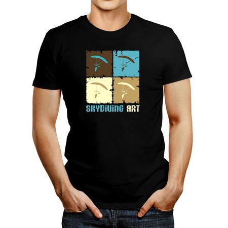 Polo de Hombre Idakoos Skydiving Art Negro XS