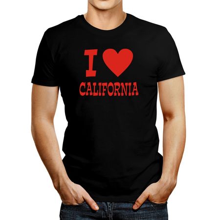 Polo de Hombre Idakoos I Love California Negro XXXL