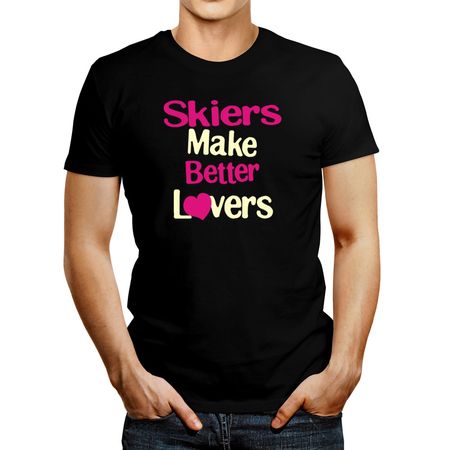 Polo de Hombre Idakoos Skiers Make Better Lovers Negro L