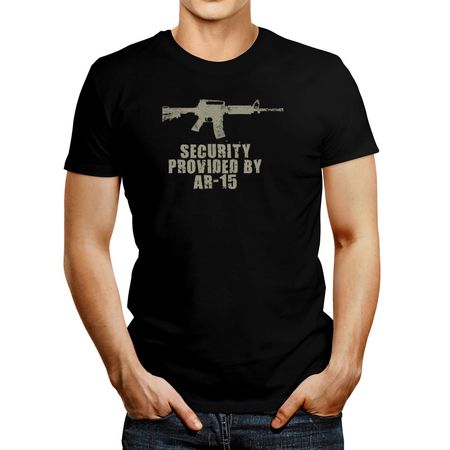 Polo de Hombre Idakoos Security Provided By Ar15 Negro XS