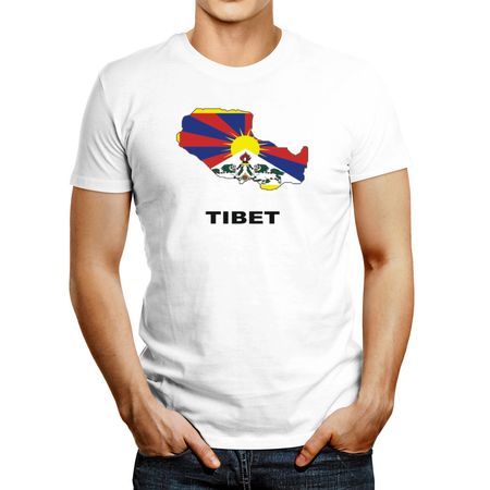 Polo de Hombre Idakoos Tibetcountry Map Color Blanco Xs