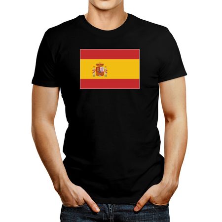 Polo de Hombre Idakoos Spain Flag Negro L