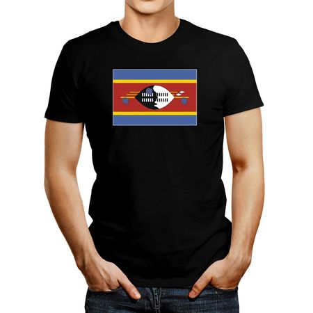 Polo de Hombre Idakoos Swaziland Flag Negro XXL