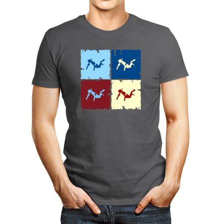 Polo de Hombre Idakoos Scuba Divingpop Art Plateado XS