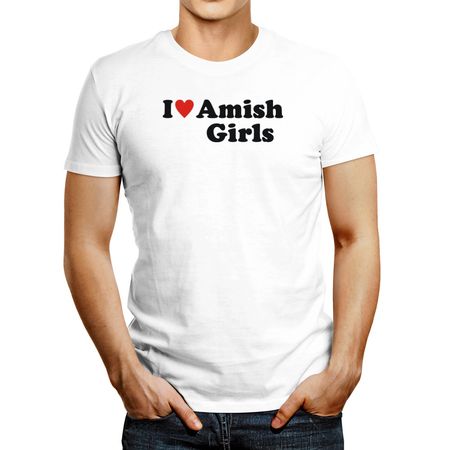 Polo de Hombre Idakoos I Love Amish Girls Blanco XS