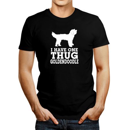 Polo de Hombre Idakoos I Have One Thug Goldendoodle Negro XXXL