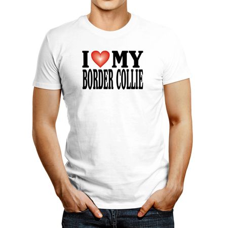 Polo de Hombre Idakoos I Love Border Collie Blanco XL