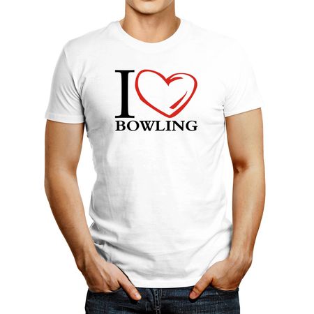 Polo de Hombre Idakoos I Love Bowling 2 Blanco S