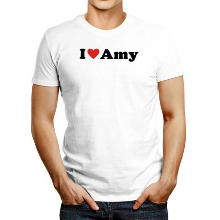 Polo de Hombre Idakoos I Love Amy Blanco M