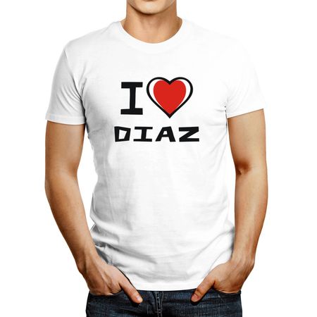 Polo de Hombre Idakoos I Love Diaz Bicolor Heart Blanco XL