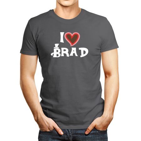 Polo de Hombre Idakoos I Love Brad Tricolor Heart Plateado XL