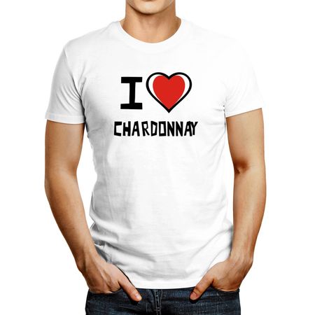 Polo de Hombre Idakoos I Love Chardonnay Bicolor Heart Blanco XXL