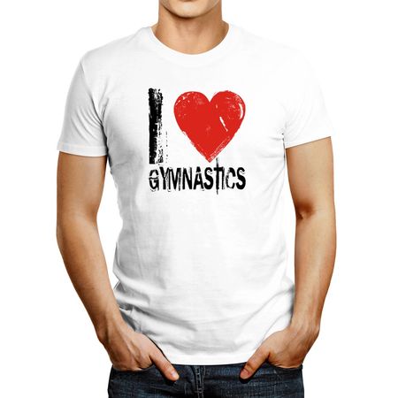Polo de Hombre Idakoos I Love Gymnastics 2 Blanco XXXL