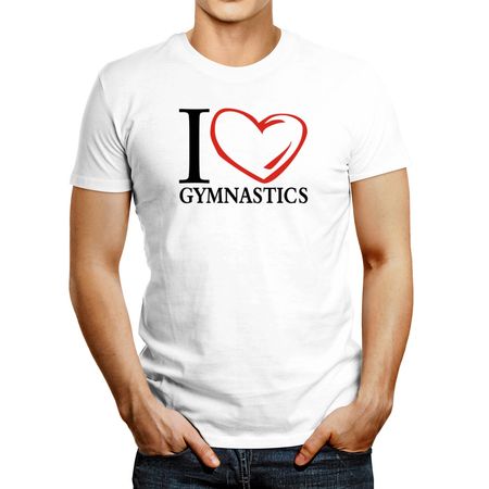 Polo de Hombre Idakoos I Love Gymnastics 3 Blanco XXL