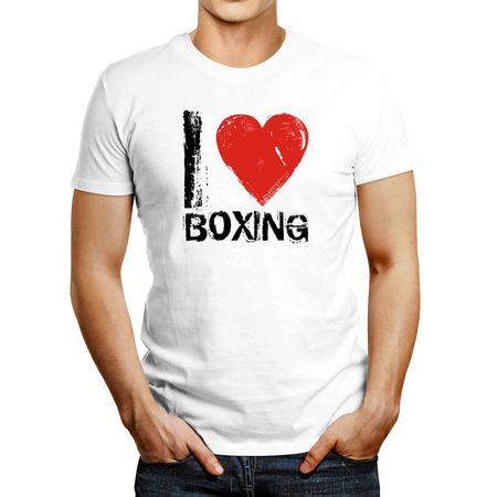 Polo de Hombre Idakoos I Love Boxing Blanco XXXL