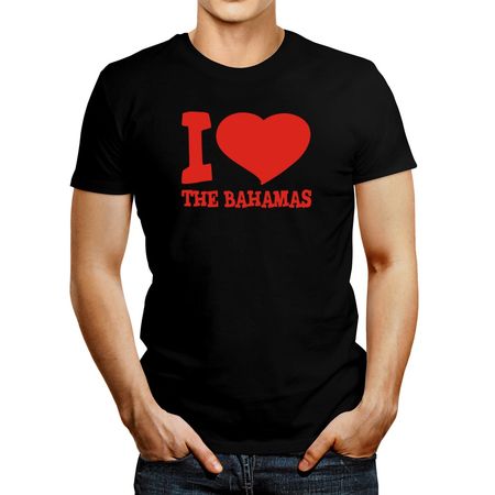 Polo de Hombre Idakoos I Love The Bahamas Negro L