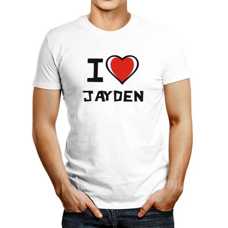 Polo de Hombre Idakoos I Love Jayden Bicolor Heart Blanco L