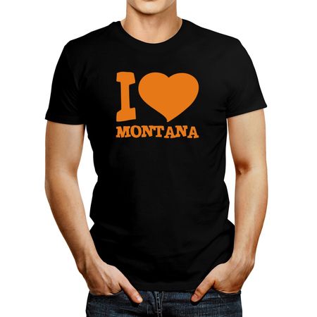 Polo de Hombre Idakoos I Love Montana Negro XS