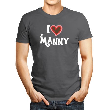 Polo de Hombre Idakoos I Love Manny Tricolor Heart Plateado XXXL