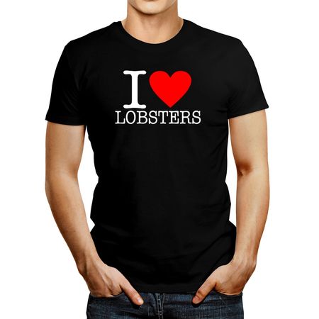 Polo de Hombre Idakoos I Love Lobsters Negro S