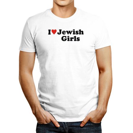 Polo de Hombre Idakoos I Love Jewish Girls Blanco XS