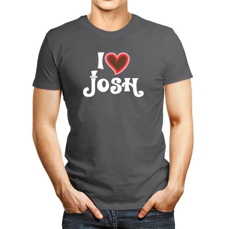 Polo de Hombre Idakoos I Love Josh Tricolor Heart Plateado M