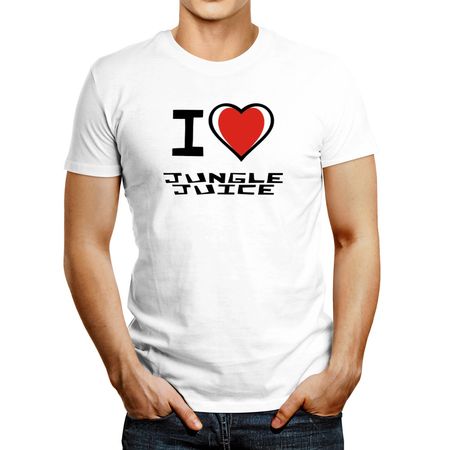 Polo de Hombre Idakoos I Love Jungle Juice Bicolor Heart Blanco XXXL