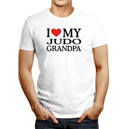 Polo de Hombre Idakoos I Love My Judo Grandpa Blanco M