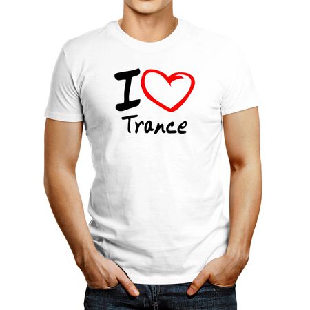 Polo de Hombre Idakoos I Love Trance Music Blanco L