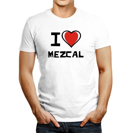 Polo de Hombre Idakoos I Love Mezcal Bicolor Heart Blanco XS