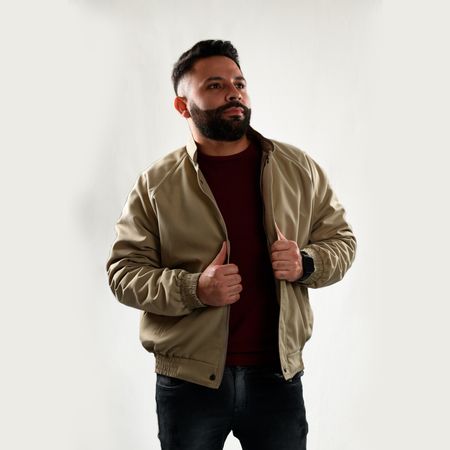 Casaca Legant Hombre Cuello Chino - Beige M