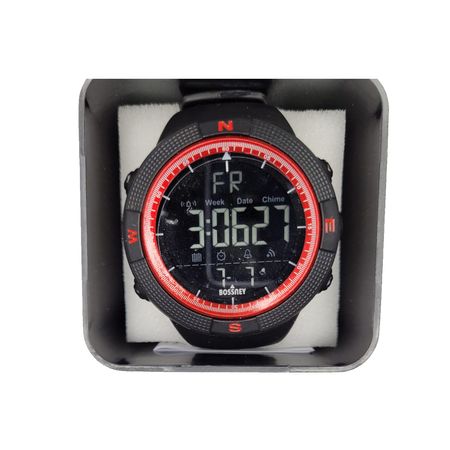Reloj Hombre Deportivo BOSSNEY con aro de color rojo