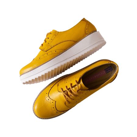 Zapato Oxford Mujer Corelli Mia Mostaza Talla 39