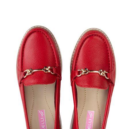 Zapato Mocasin Plataforma Mujer Corelli Vicky Cuero Rojo Vivo Talla 39 Zapato Mocasin Plataforma Mujer Corelli Vicky Cuero Rojo Vivo Talla 37