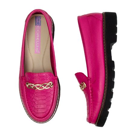 Zapato Mocasin Plataforma Mujer Corelli Chiara Fucsia Talla 39