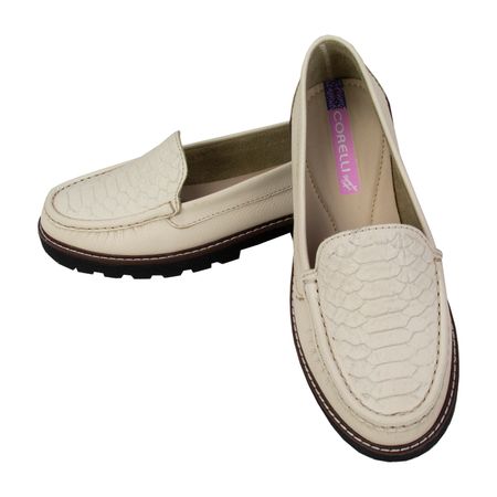 Zapato Mocasin Plataforma Mujer Corelli Ester Vainilla Talla 39