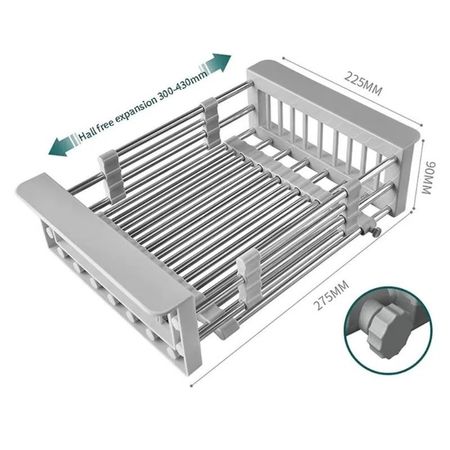 Escurridor Retráctil Extensible Acero